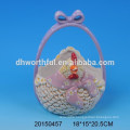 Ceramic portable easter eggs storage baskets